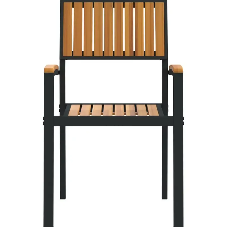 Tuinstoelen-vidaXL - Tuinmeubelen - Bruin - Massief acaciahout - 56 x 57 x 87cm