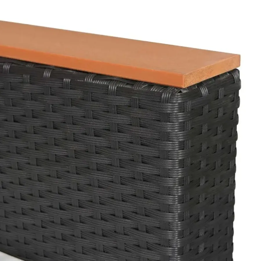 Loungesets-vidaXL - Tuinmeubilair - Zwart - Poly rattan