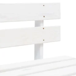 Palletbanken-vidaXL - Tuinmiddenbank pallet - Wit - Grenenhout