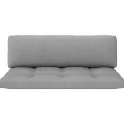 Palletbanken-vidaXL - Tuinmiddenbank pallet - Wit - Grenenhout