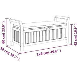 vidaXL - Tuinopbergbank - Bruin - Hout