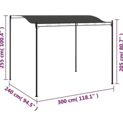vidaXL - Tuinpaviljoen - Antraciet - Stof - 2 stuks