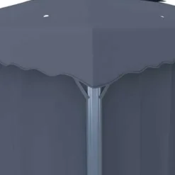 vidaXL - Tuinpaviljoen - Antraciet - Aluminium - 4 x 3 m