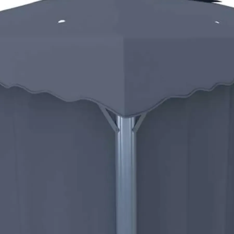 vidaXL - Tuinpaviljoen - Antraciet - Aluminium - 4 x 3 m
