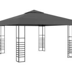 Terrasoverkappingen-vidaXL - Tuinpaviljoen - Antraciet - Stof