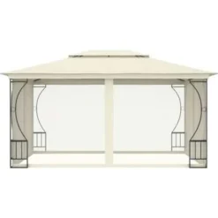 vidaXL - Tuinpaviljoen - Crème - Stof