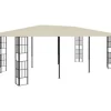 Terrasoverkappingen-vidaXL - Tuinpaviljoen - Crème - Stof - 3 x 6 m