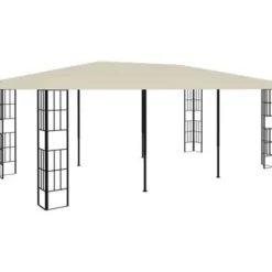 Terrasoverkappingen-vidaXL - Tuinpaviljoen - Crème - Stof - 3 x 6 m