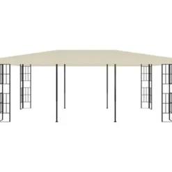 Terrasoverkappingen-vidaXL - Tuinpaviljoen - Crème - Stof - 3 x 6 m