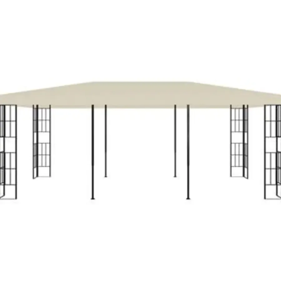Terrasoverkappingen-vidaXL - Tuinpaviljoen - Crème - Stof - 3 x 6 m