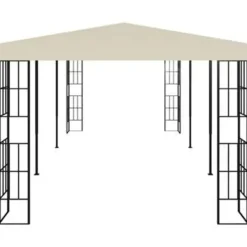 Terrasoverkappingen-vidaXL - Tuinpaviljoen - Crème - Stof - 3 x 6 m
