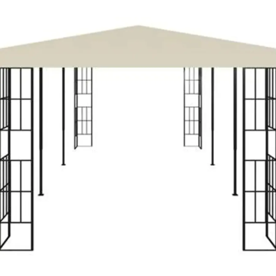 Terrasoverkappingen-vidaXL - Tuinpaviljoen - Crème - Stof - 3 x 6 m