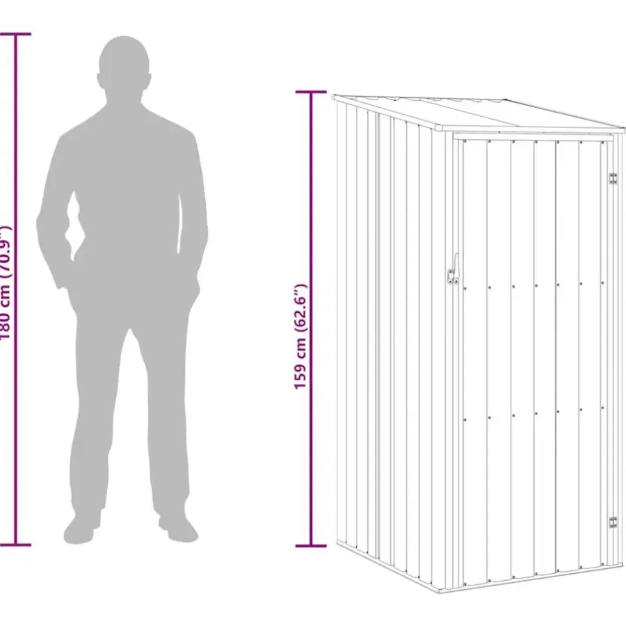 vidaXL - Tuinschuur - Antraciet - Staal