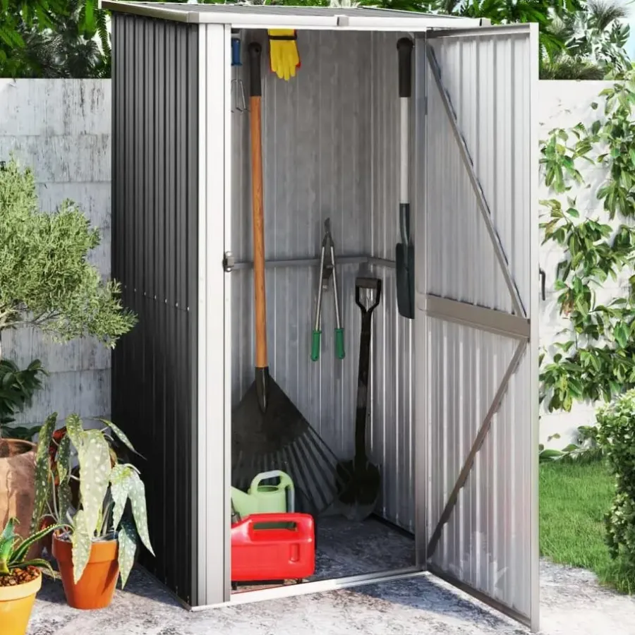 vidaXL - Tuinschuur - Antraciet - Staal