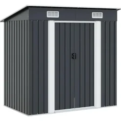 Tuinhuizen-vidaXL - Tuinschuur - Antraciet - Staal