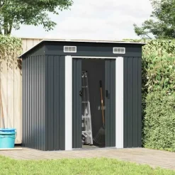 Tuinhuizen-vidaXL - Tuinschuur - Antraciet - Staal