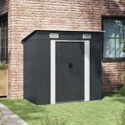 Tuinhuizen-vidaXL - Tuinschuur - Antraciet - Staal