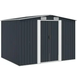 Tuinhuizen-vidaXL - Tuinschuur - Antraciet - Staal