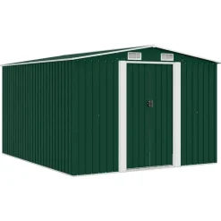 vidaXL - Tuinschuur - Groen - Staal