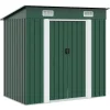 vidaXL - Tuinschuur - Groen - Staal