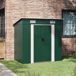 vidaXL - Tuinschuur - Groen - Staal