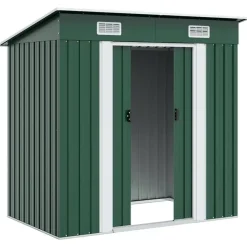 vidaXL - Tuinschuur - Groen - Staal