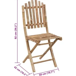 Tuinsets-vidaXL - Tuinset - Antraciet - Bamboe - 40 x 40 x 3 cm