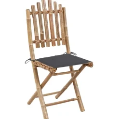 Tuinsets-vidaXL - Tuinset - Antraciet - Bamboe - 40 x 40 x 3 cm