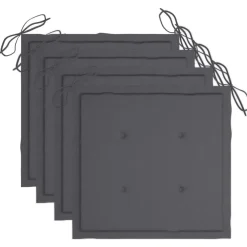 Tuinsets-vidaXL - Tuinset - Antraciet - Bamboe - 40 x 40 x 3 cm