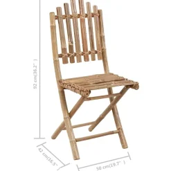 Tuinsets-vidaXL - Tuinset - Antraciet - Bamboe - 40 x 40 x 3 cm