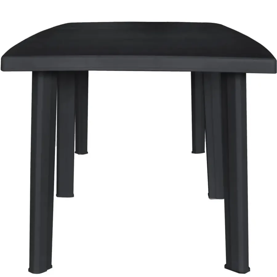 vidaXL - Tuinset - Antraciet - Kunststof - 9 stuks