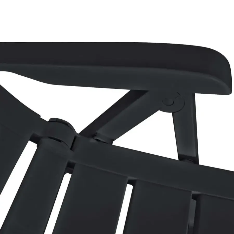 vidaXL - Tuinset - Antraciet - Kunststof - 9 stuks