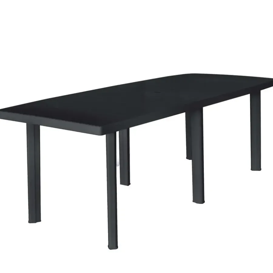 vidaXL - Tuinset - Antraciet - Kunststof - 9 stuks