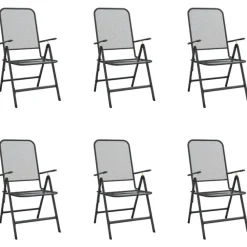 vidaXL - Tuinset - Antraciet - Metaal - 7 stuks