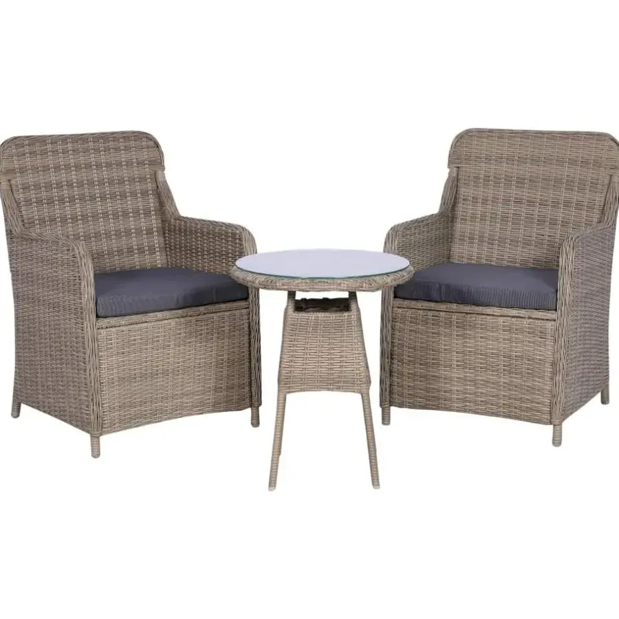 vidaXL - Tuinset - Bruin - Poly rattan