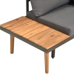 vidaXL - Tuinset - Grijs - Hout