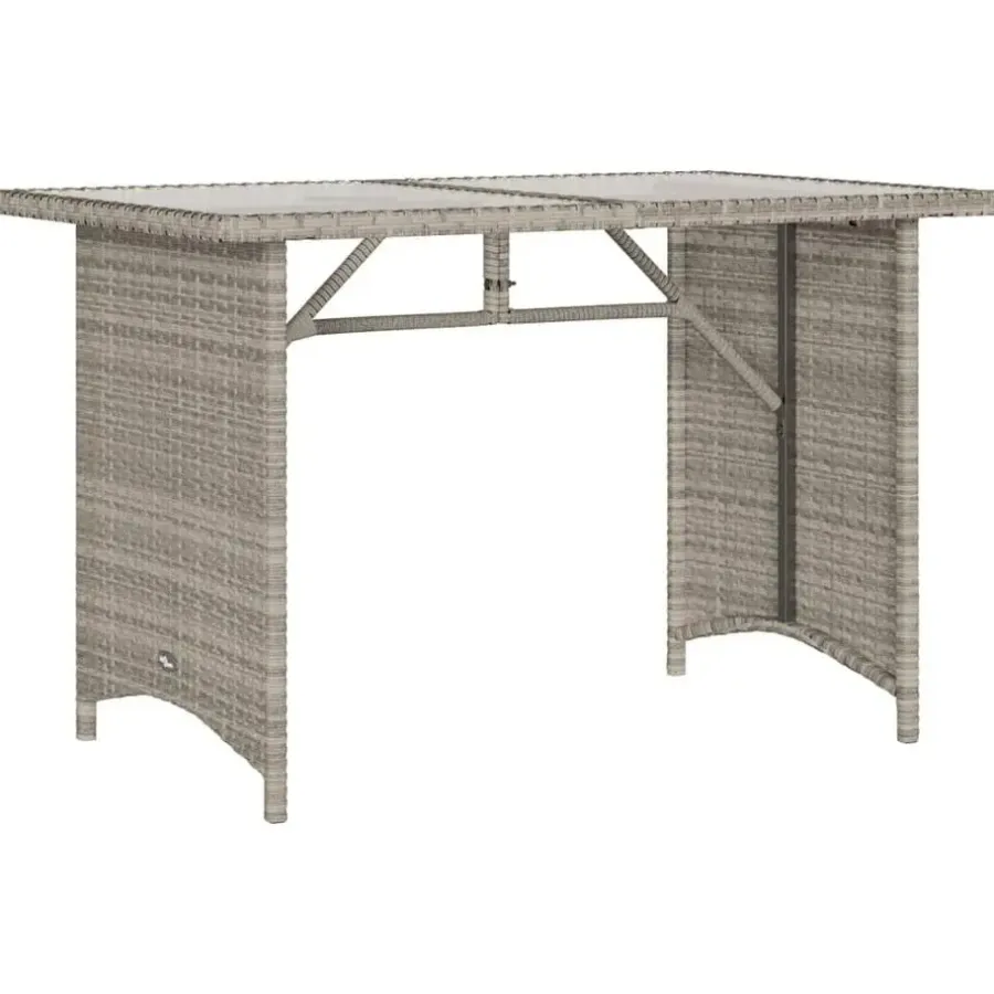 vidaXL - Tuinset - Grijs - Poly rattan