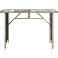 vidaXL - Tuinset - Grijs - Poly rattan