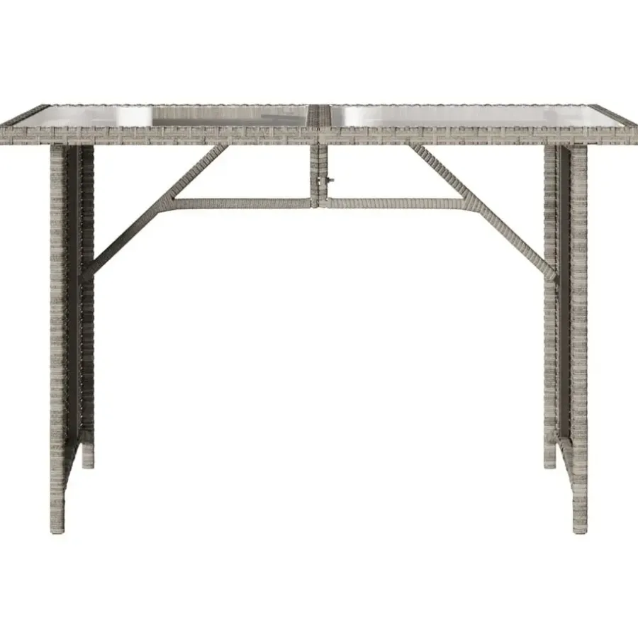 vidaXL - Tuinset - Grijs - Poly rattan