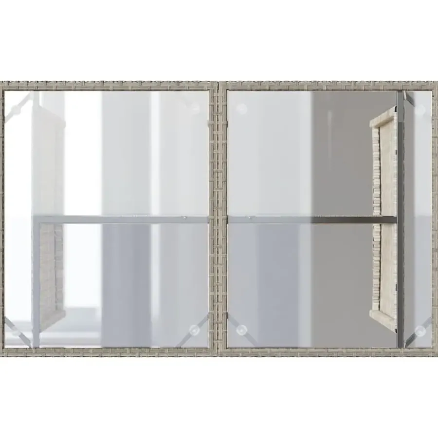 vidaXL - Tuinset - Grijs - Poly rattan