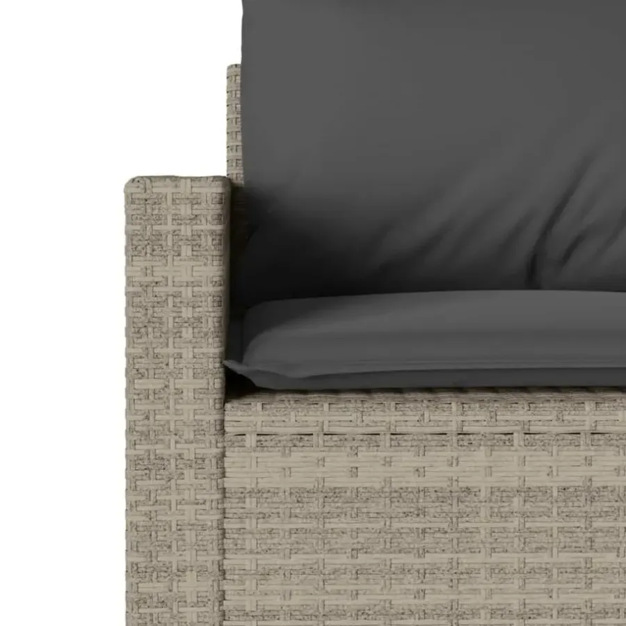 vidaXL - Tuinset - Grijs - Poly rattan
