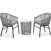 vidaXL - Tuinset - Grijs - Polyetheen