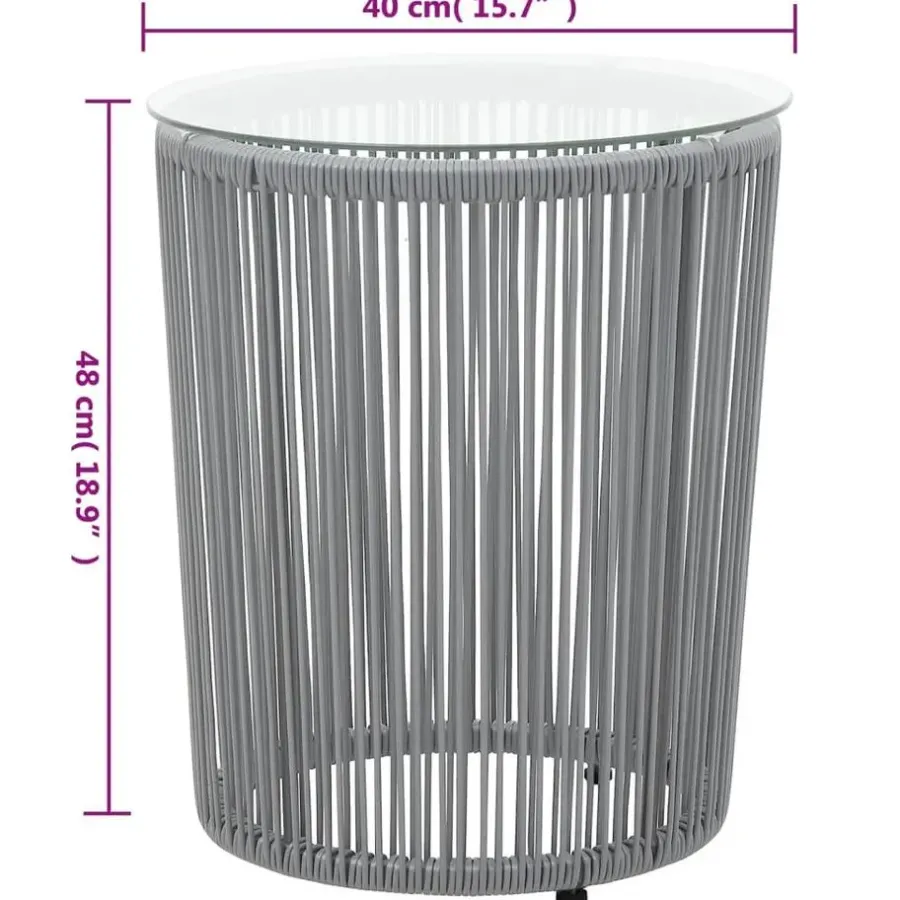 vidaXL - Tuinset - Grijs - Polyetheen