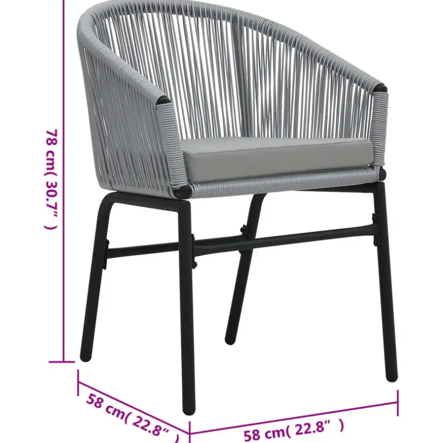 vidaXL - Tuinset - Grijs - Polyetheen