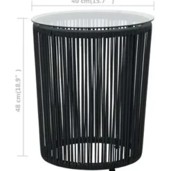 vidaXL - Tuinset - Grijs - Polyetheen