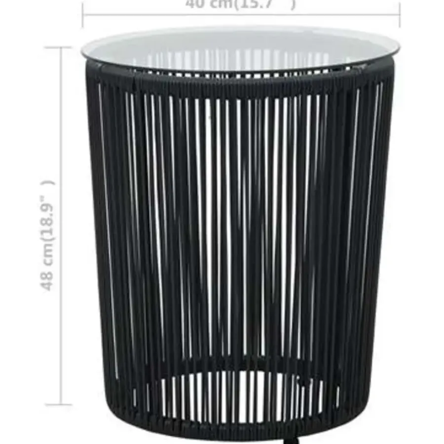 vidaXL - Tuinset - Grijs - Polyetheen