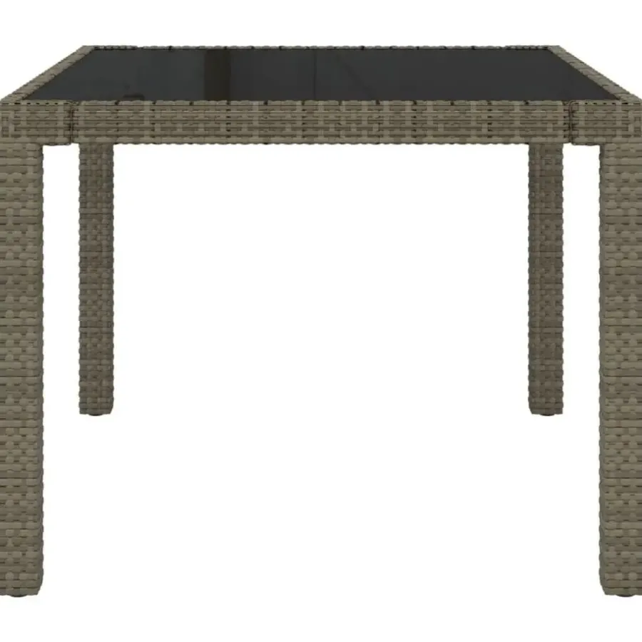 Bistro- & Balkonsets-vidaXL - Tuinset - Grijs - Poly rattan - 3 stuks - Met kussens