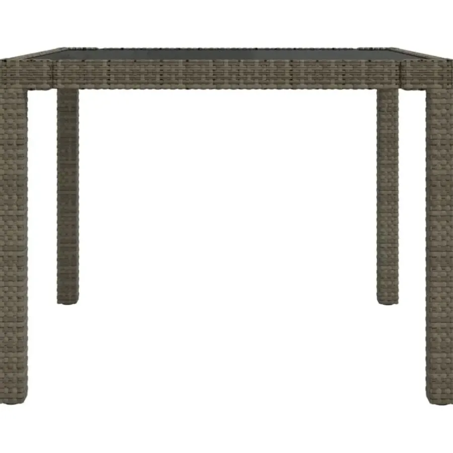 Bistro- & Balkonsets-vidaXL - Tuinset - Grijs - Poly rattan - 3 stuks - Met kussens