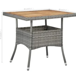Bistro- & Balkonsets-vidaXL - Tuinset - Grijs - Poly rattan