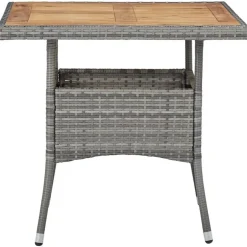 Bistro- & Balkonsets-vidaXL - Tuinset - Grijs - Poly rattan